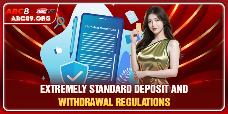 Extremely standard deposit and withdrawal regulations